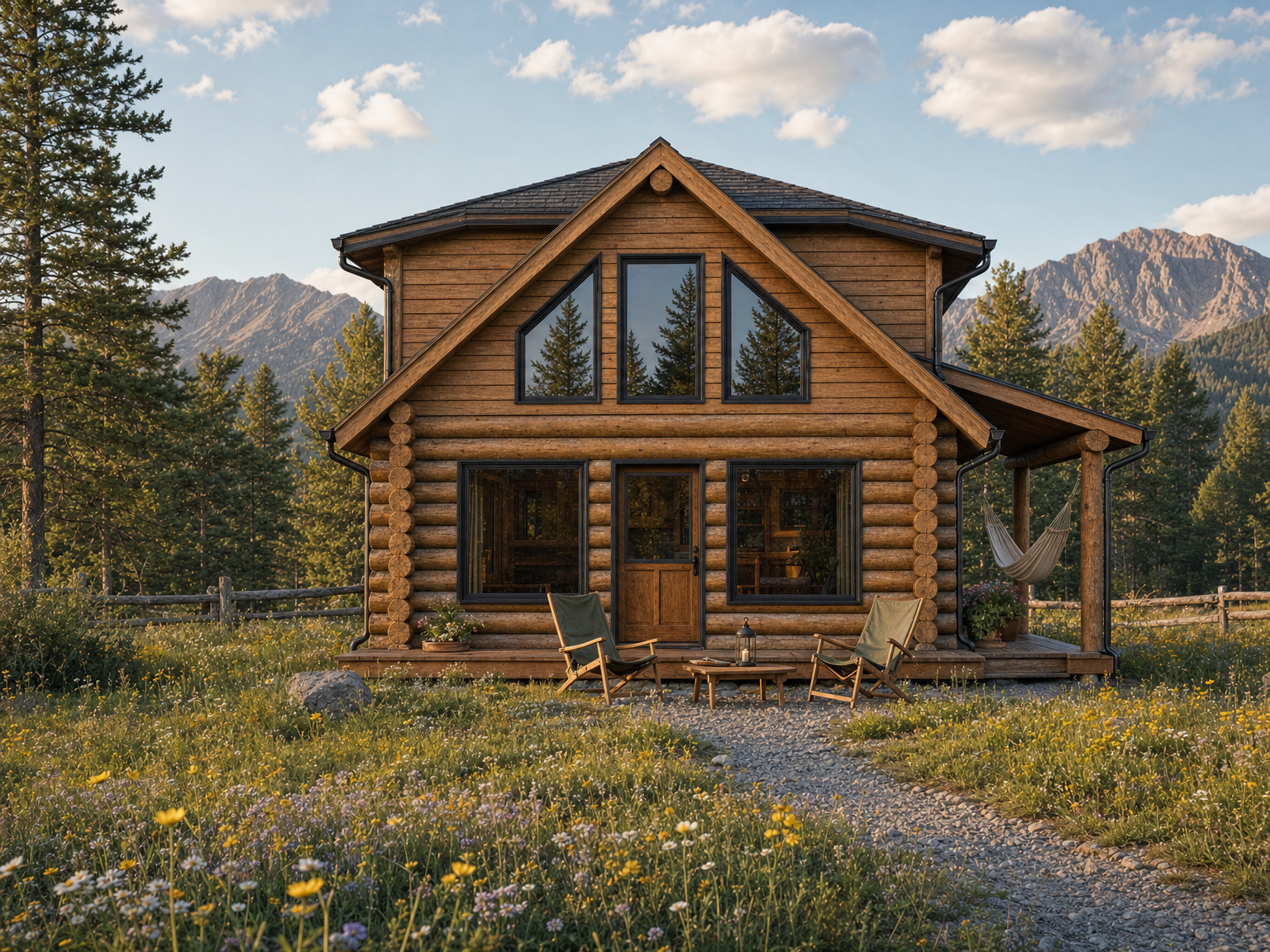 Cabin on a meadow