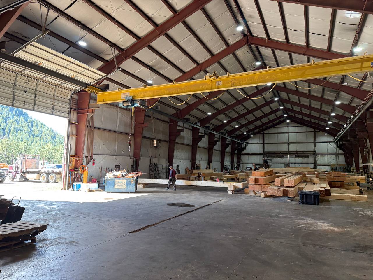 Wide view of the mill shop